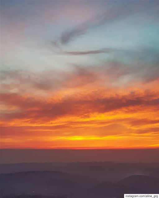 ° Sunset Glory ° 🌅 sunset  sunsetlove  sky  colors  mountain  sea ... (Lebanon Jnoub)