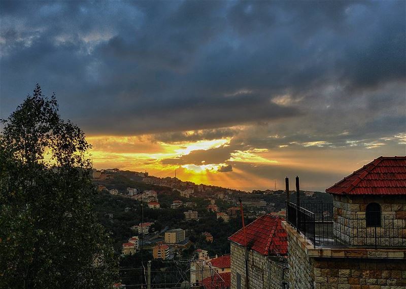 Sunset in Beit Chabab...By  Ghassan_Yammine  sunsetoftheday  sunset_hub ... (Beït Chabâb, Mont-Liban, Lebanon)