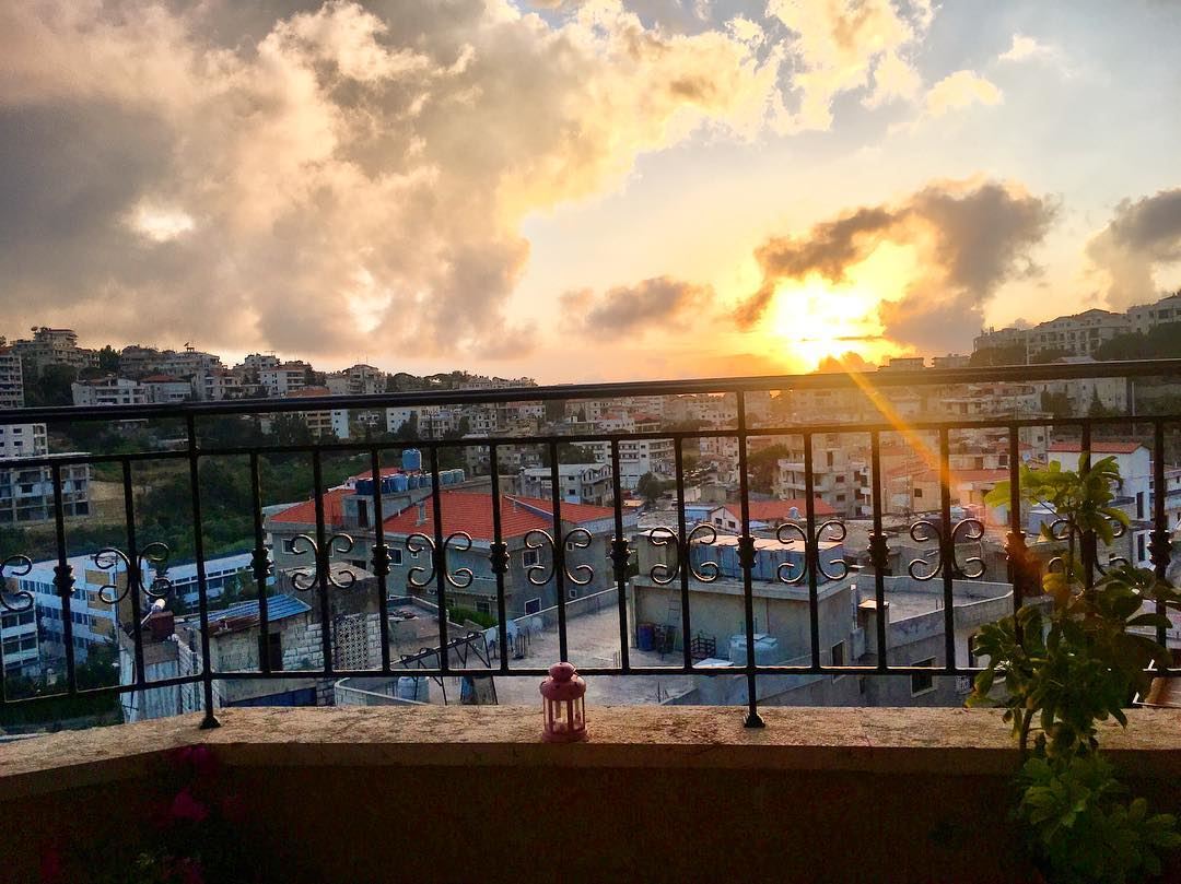•••Sunset 🌅  June  afternoon  balcony  sunset  رمضان_كريم🌙  instaviews ... (Aley)
