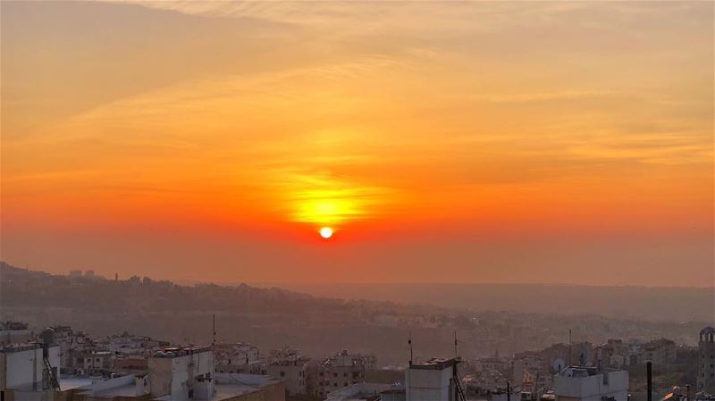  sunset  winter  warmlights 🌇 📷 (Beirut, Lebanon)