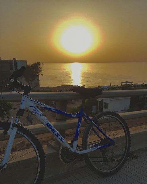 🚲🚲🚲• sunsets  lebanon  beirut  lebanonsea  mideterraneansea ... (Khaldeh Blue Waves)
