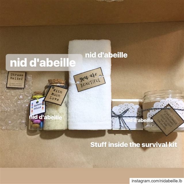 Survival kit items 🎁Teacher's day! Write it on fabric by nid d'abeille ...