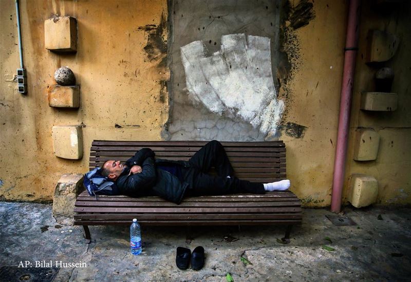 Syrian refugee Talal al-Bideiwi, who fled his home in Homs, Syria, with...