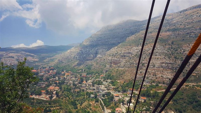 Take me down fast via ferrata 🦅⛰... rockymountains  summer ... (Akoura, Mont-Liban, Lebanon)