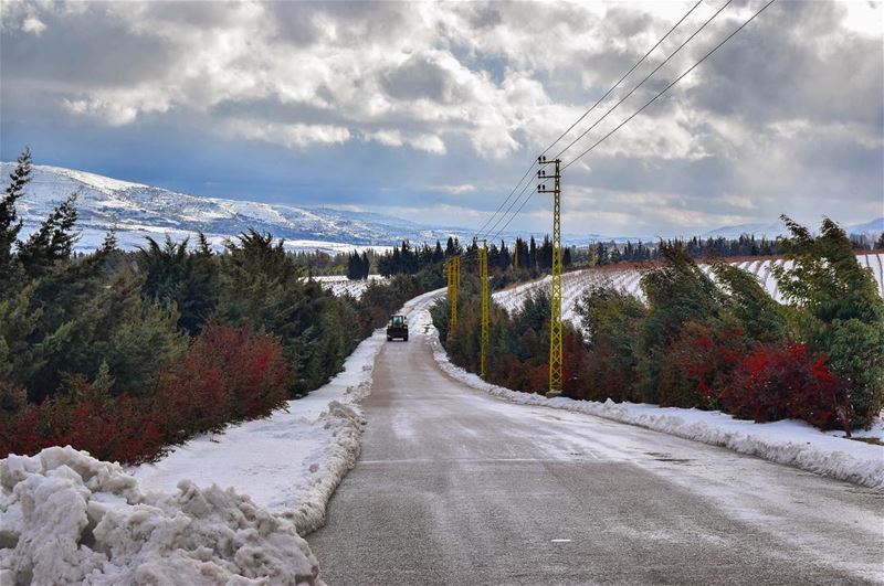 Taking the road to heaven 🚜. nature  naturelovers  mountains ... (West Bekaa)