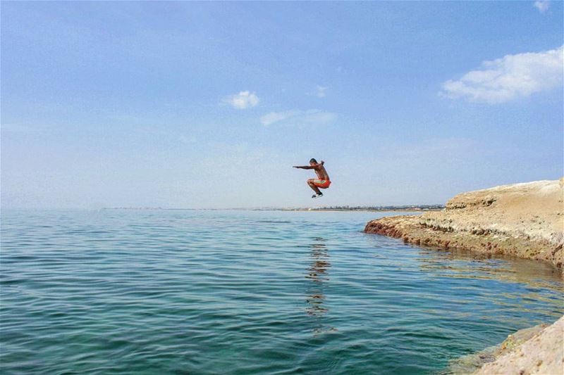  tb  summer  bayyada  beach  me  swimming  sea  southlebanon  sky  jump ... (Al Bayyadah, Al Janub, Lebanon)