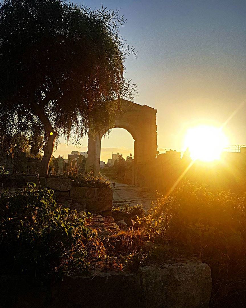  tbt to that  sunset  explosion over the  Roman  ruins in  Tyre. ... (Roman ruins in Tyre)