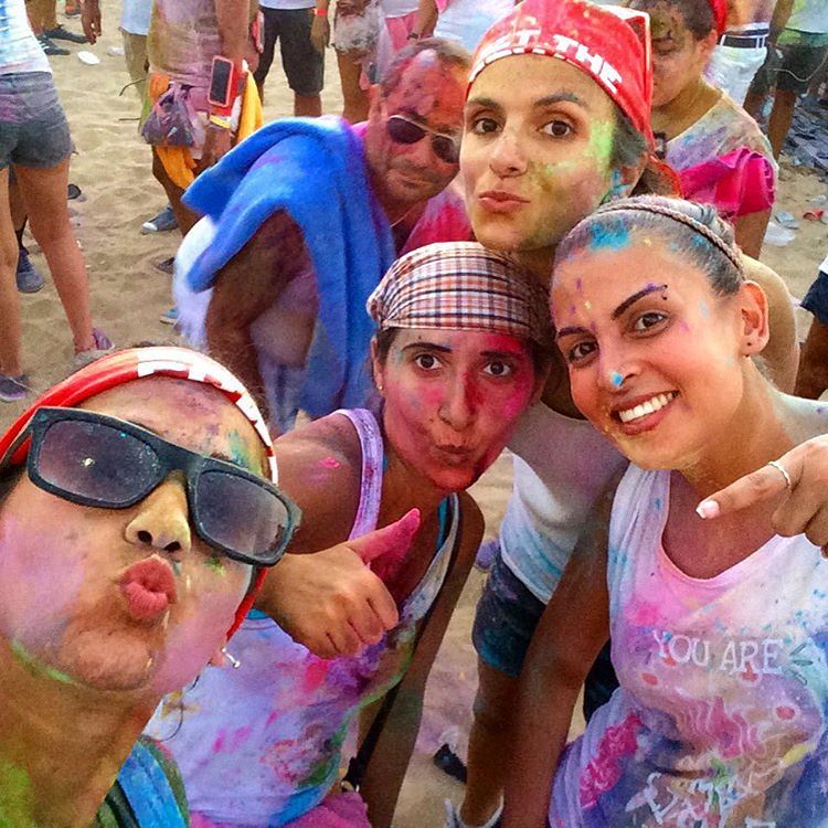 That's how colorful yesterday was.  HoliFestivalOfColors ...