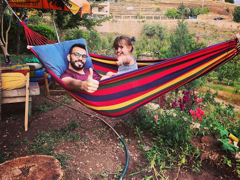 That’s why she loves me, i bring  colors everytime i come! ••• hammock ... (Bcharreh, Liban-Nord, Lebanon)