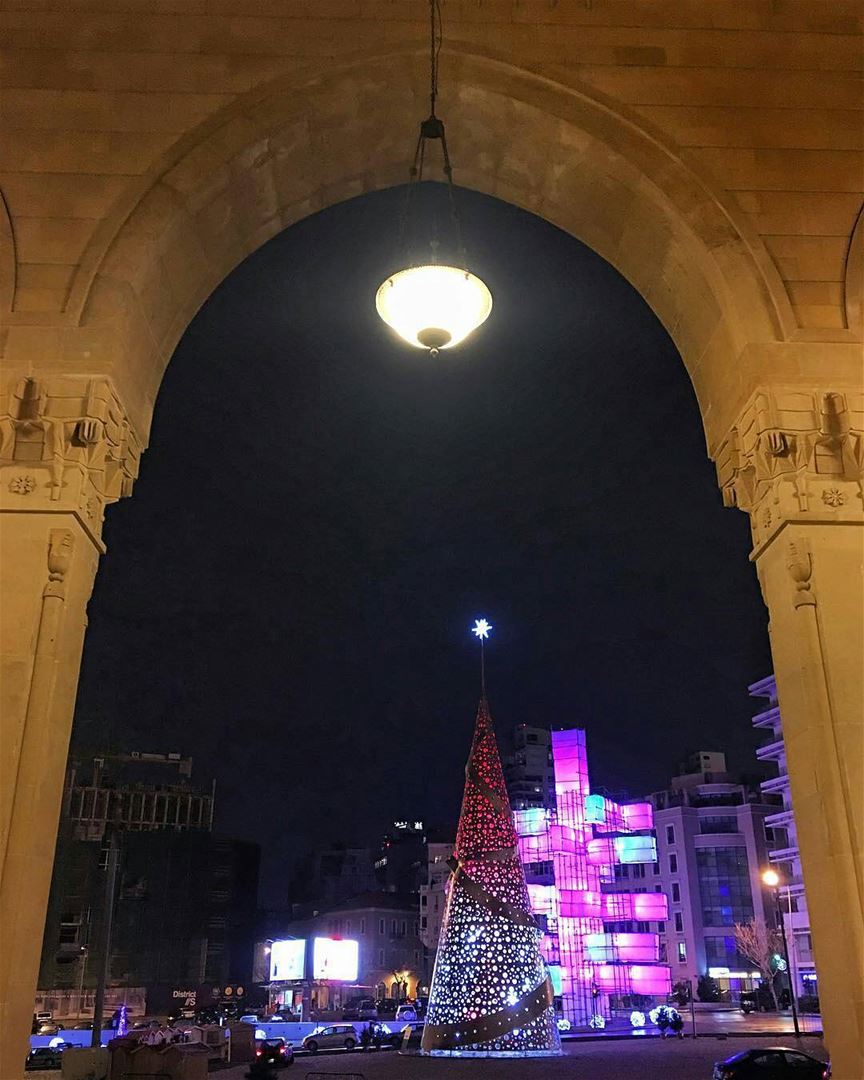 Thats our Christmas spirit ❤️, Good Night🌙By @buddcorp ... (Downtown, Beirut, Lebanon)
