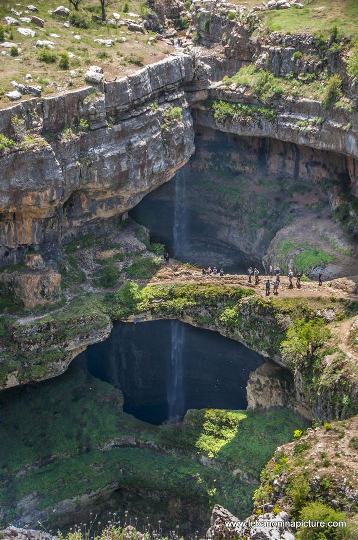 The 3 Bridges Waterfall and Sink Hole Called Belou3 Bal3a (Chatine, Lebanon)