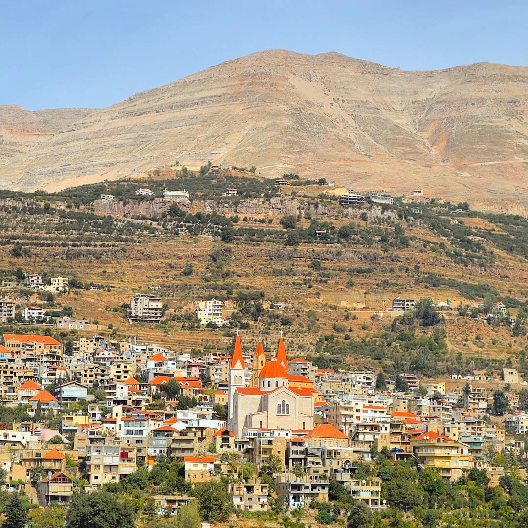 The beautiful village of lebanon  redroof of  bcharre  qadishavalley...