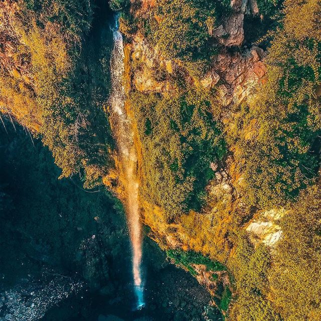 The beautiful waterfalls of Kfarhelda; North of Lebanon 🇱🇧 Drone: DJI... (Kfarhilda, North)