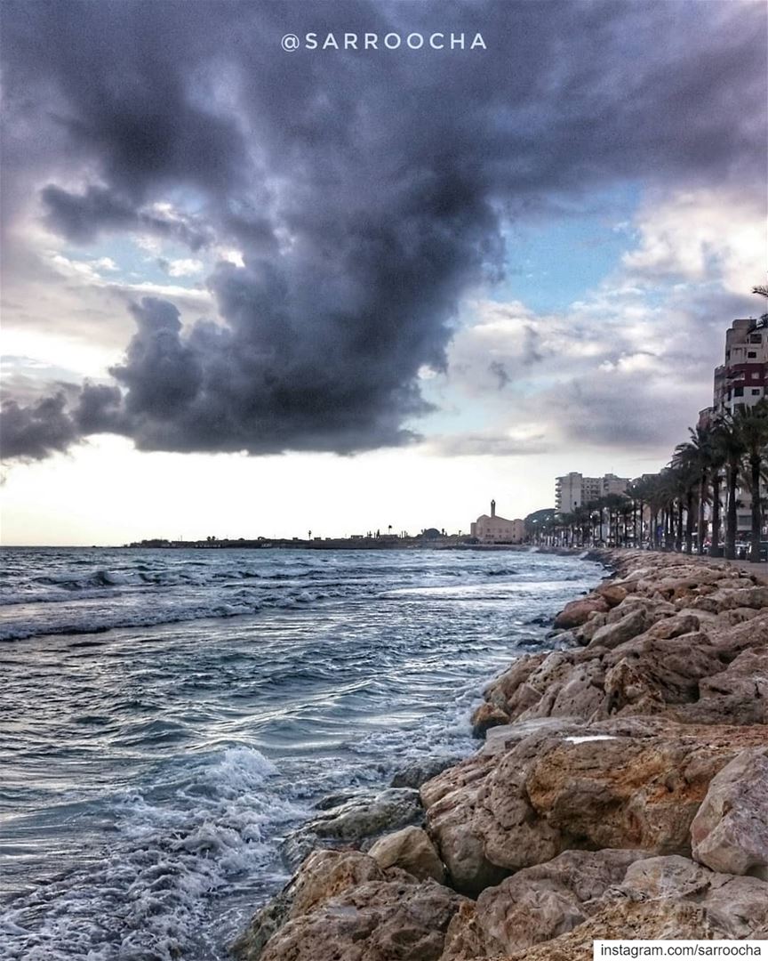 The beauty of grey clouds is that they never stay forever ☁  takenbyme ... (Tyre, Lebanon)