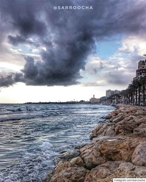 The beauty of grey clouds is that they never stay forever ☁  takenbyme ... (Tyre, Lebanon)