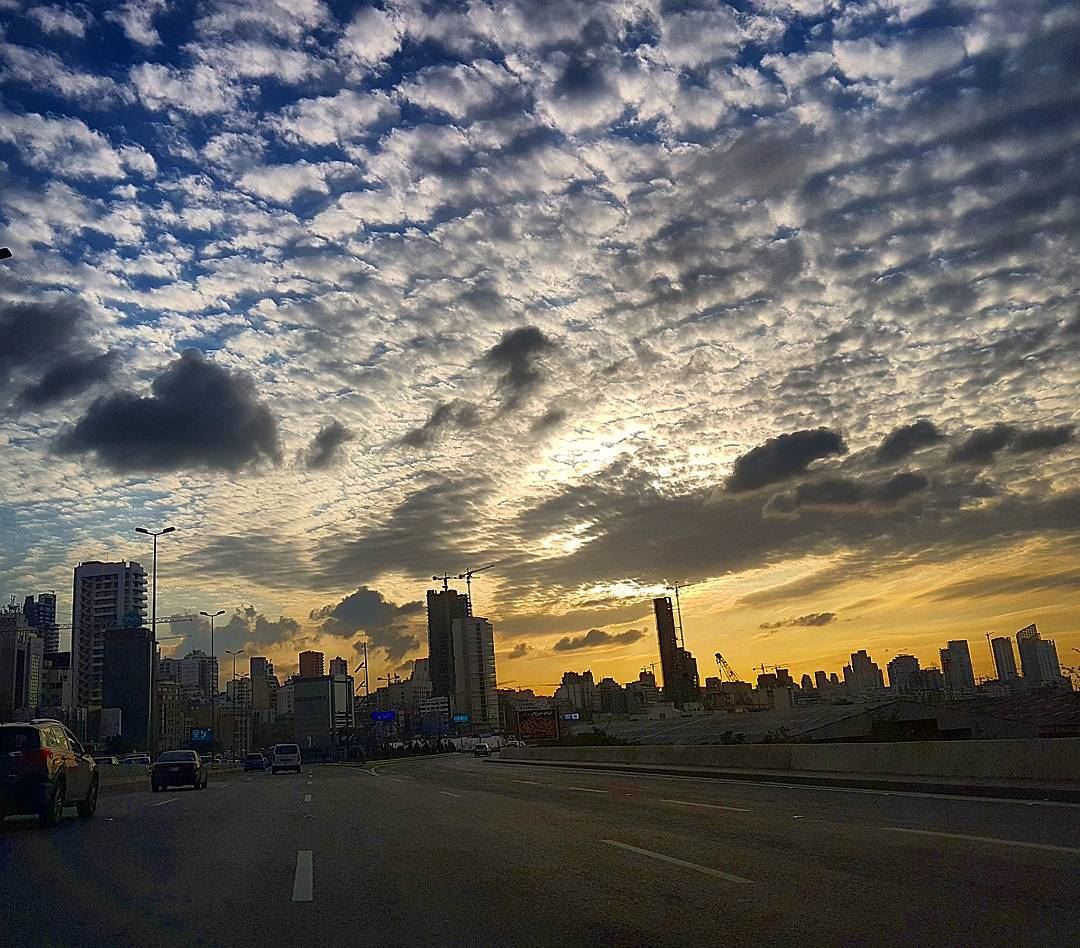 The carpeted sky of beirut❤❤❤ view  Nature  godscreation  bestoftheday ... (Beirut, Lebanon)