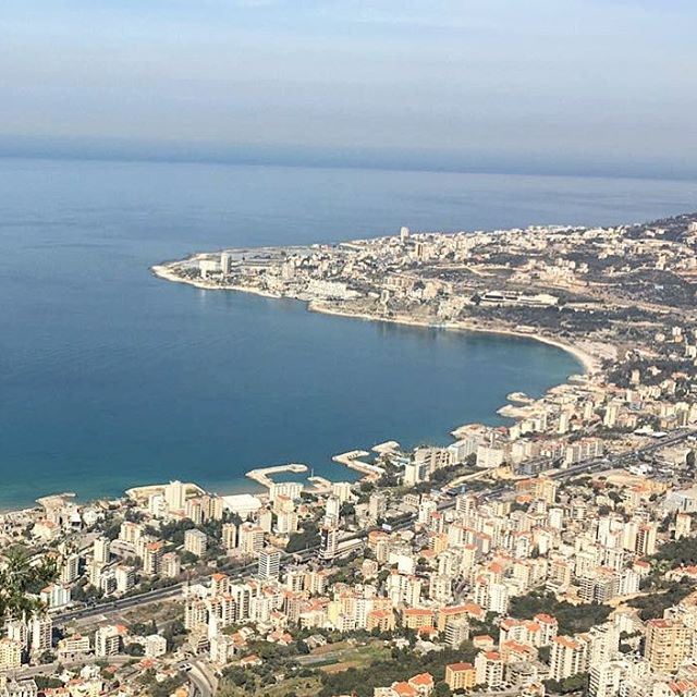 The  charm of the  Jounieh  bay as shot from the surrounding  mountains !... (Harîssa, Mont-Liban, Lebanon)