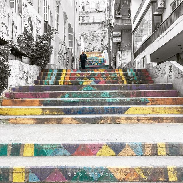 The colorful neighborhood of Gemmayze, Beirut Lebanon 🇱🇧..... ... (Beirut, Lebanon)