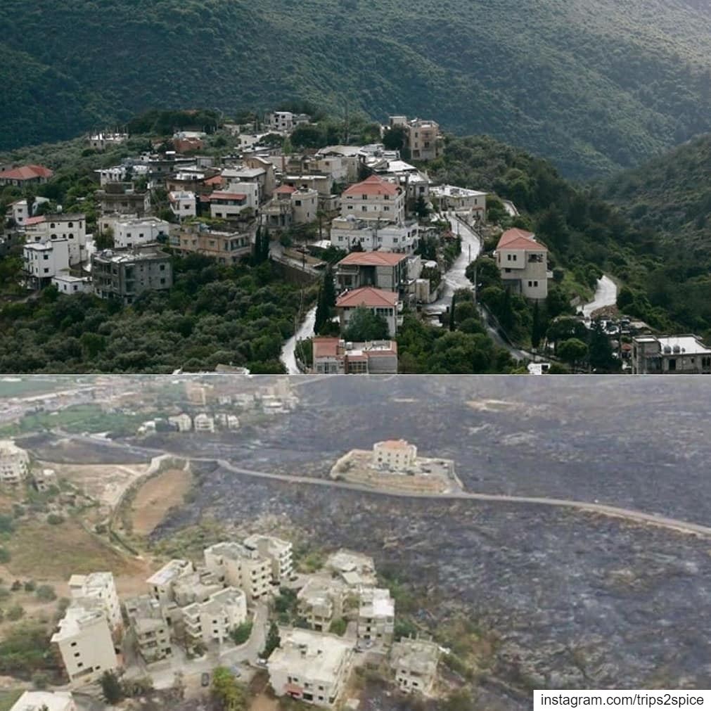 The damage is unbeliavable! Mechref area before and after the wildfires.... (Lebanon)