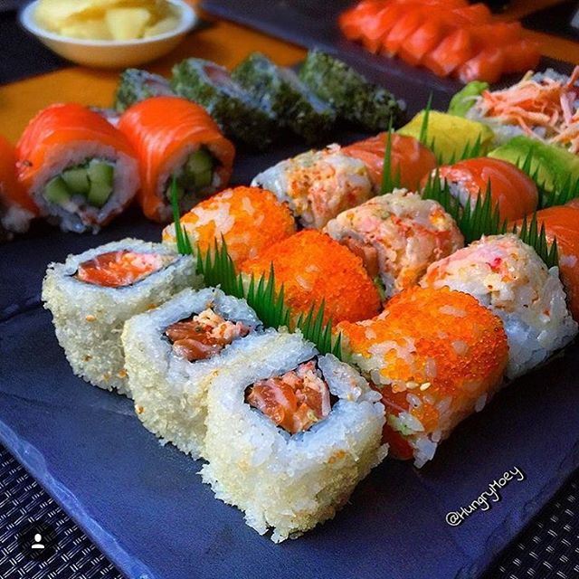 The fine art of preparing sushi is something that you watch and learn @sotolebanon and picture capture via  @hungrymoey  (Soto)