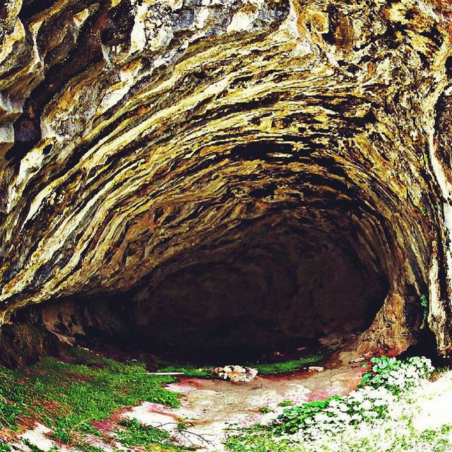 The frame of the cave leads to the frame of man.  insta_lebanon ...