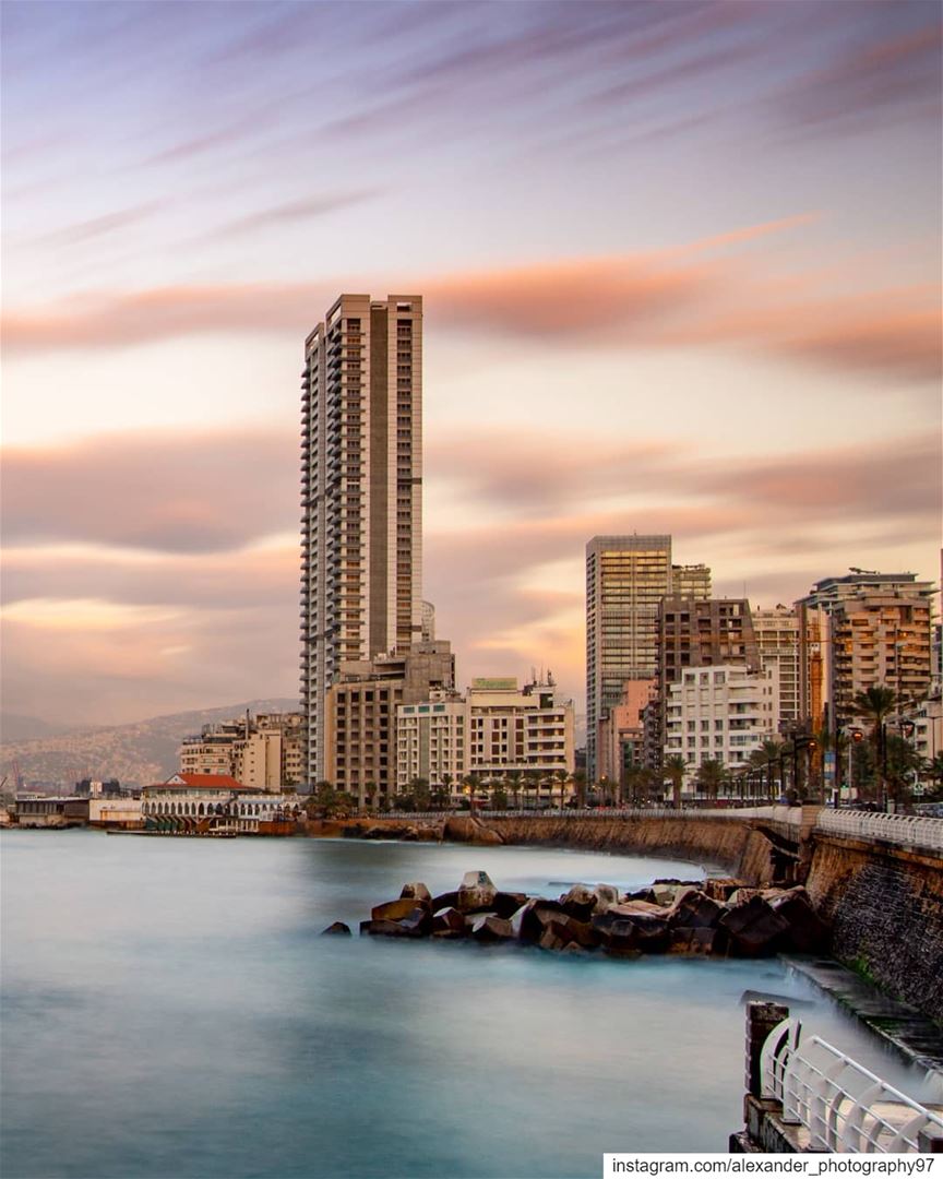 The golden hour - a calm sunset in a busy city - Beirut 🌇🌇... (Beirut, Lebanon)