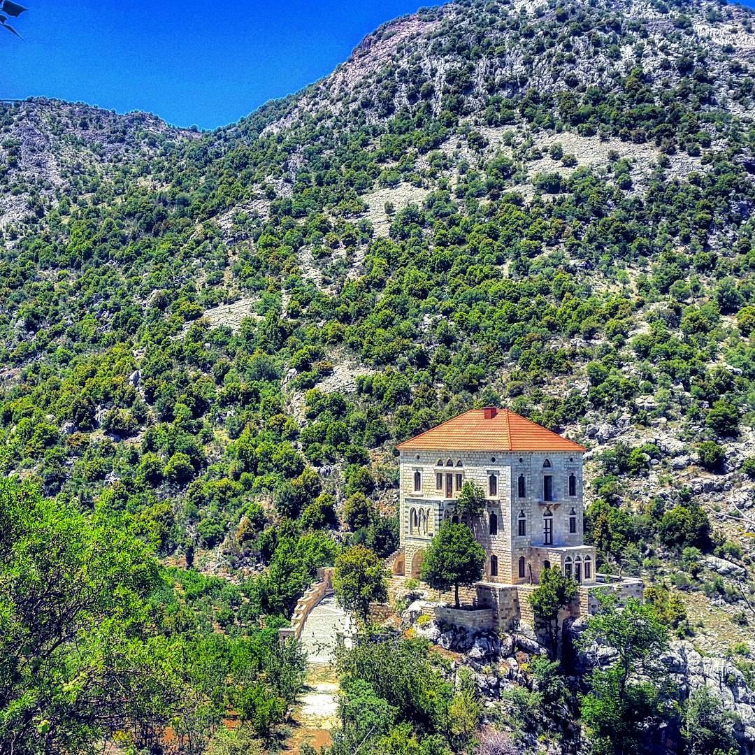 The house sitting here is actually on a small altitude of rocks.  Lebanon ... (Jered Tannourine)