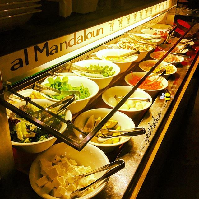 The most colorful Salad Bar 🥗... food  foodie  foodies  salad ... (Mandaloun Cafe Dbaye)