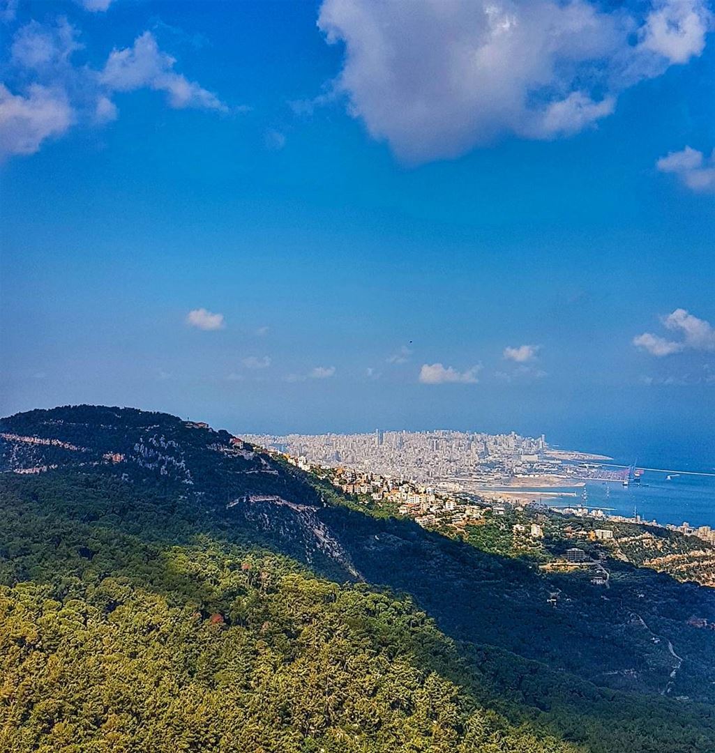 The pine valley and Beirut city  beirut  beirutcity  landscape ... (BeitMisk)
