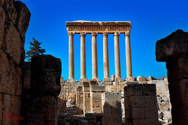 The remains of Jupiter's temple  baalbek  baalbecktemples  heliopolis ... (Baalbek, Lebanon)