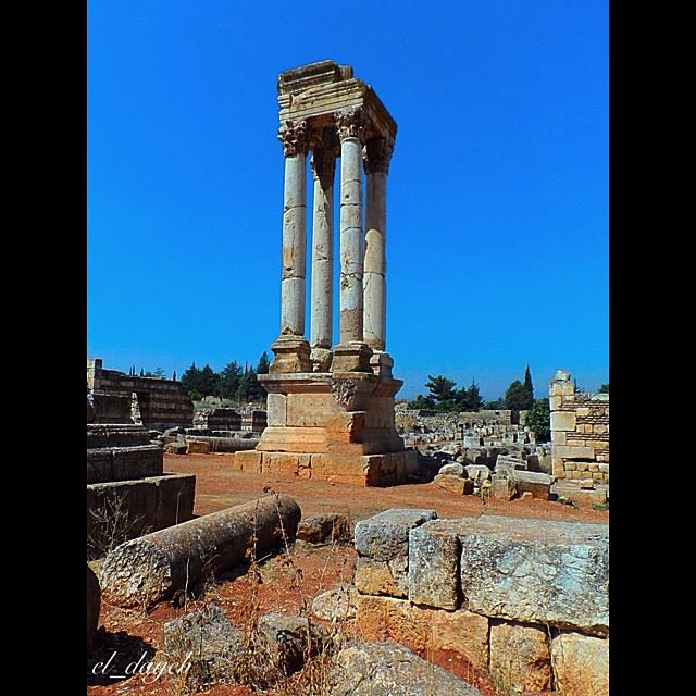 The ruins of umayyad city (8th century)  anjar  bekaa  zahle  cultural ...