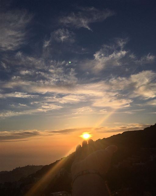 The skies proclaim the work of his hands 🌅  sunday  afternoon  sunset ... (El Kfour, Mont-Liban, Lebanon)