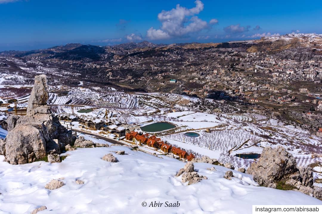 The view from Faqra & the guardian watching for the cities to safeguard... (Kfardebian, Mont-Liban, Lebanon)