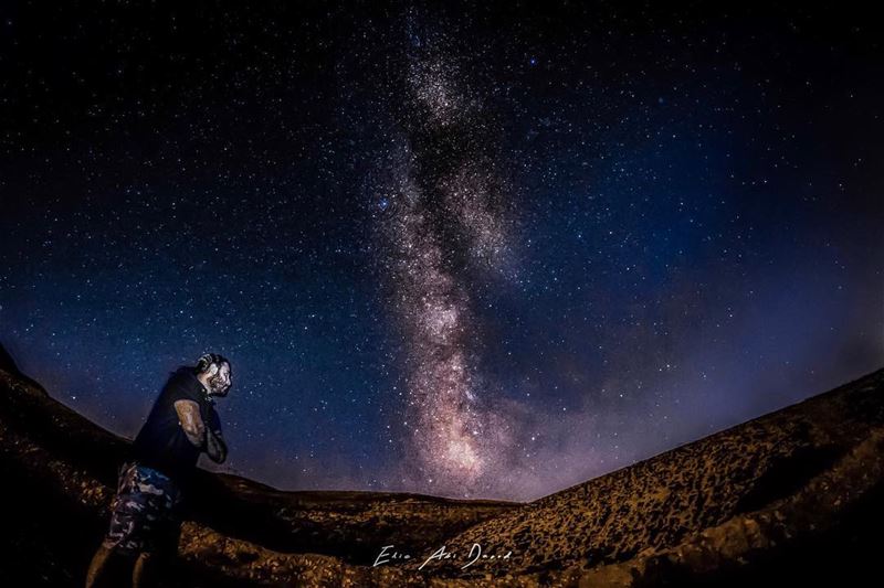 The wait is over 😁  milkyway  night  stars  sky  astrophotography ... (Kfardebian,Mount Lebanon,Lebanon)
