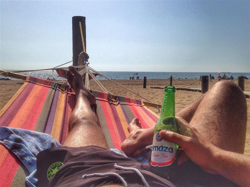 ...🍻 thebeachhouseokaibe  summer  lebanon  beach  beer  almaza ...