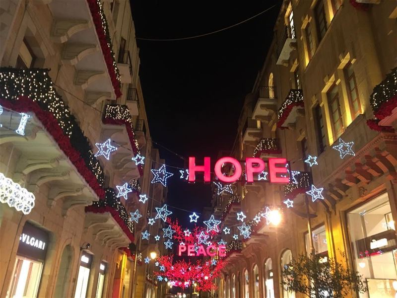 There is always hope.. ✨ hope  peace  love  lebanon  beirut  december ... (Beirut Souks)