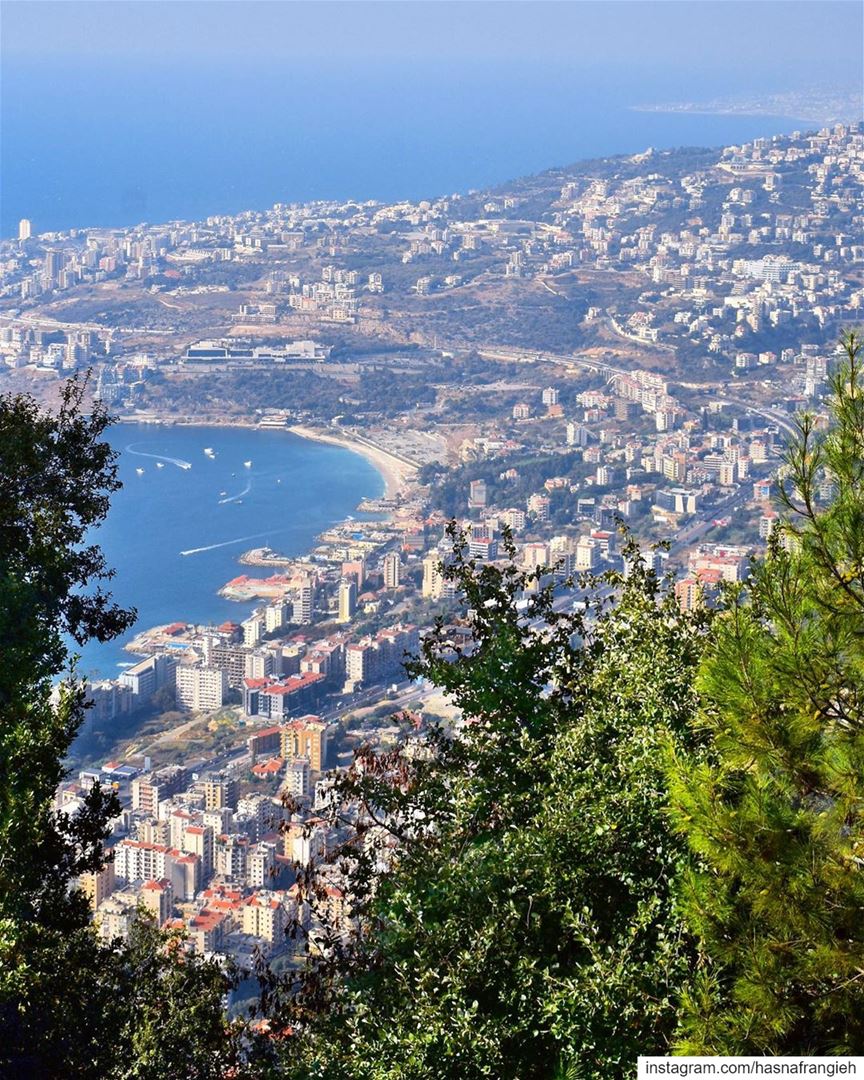 There is something so special about  Jounieh , the sea, the mountains &... (The Lady of Lebanon - Harissa)