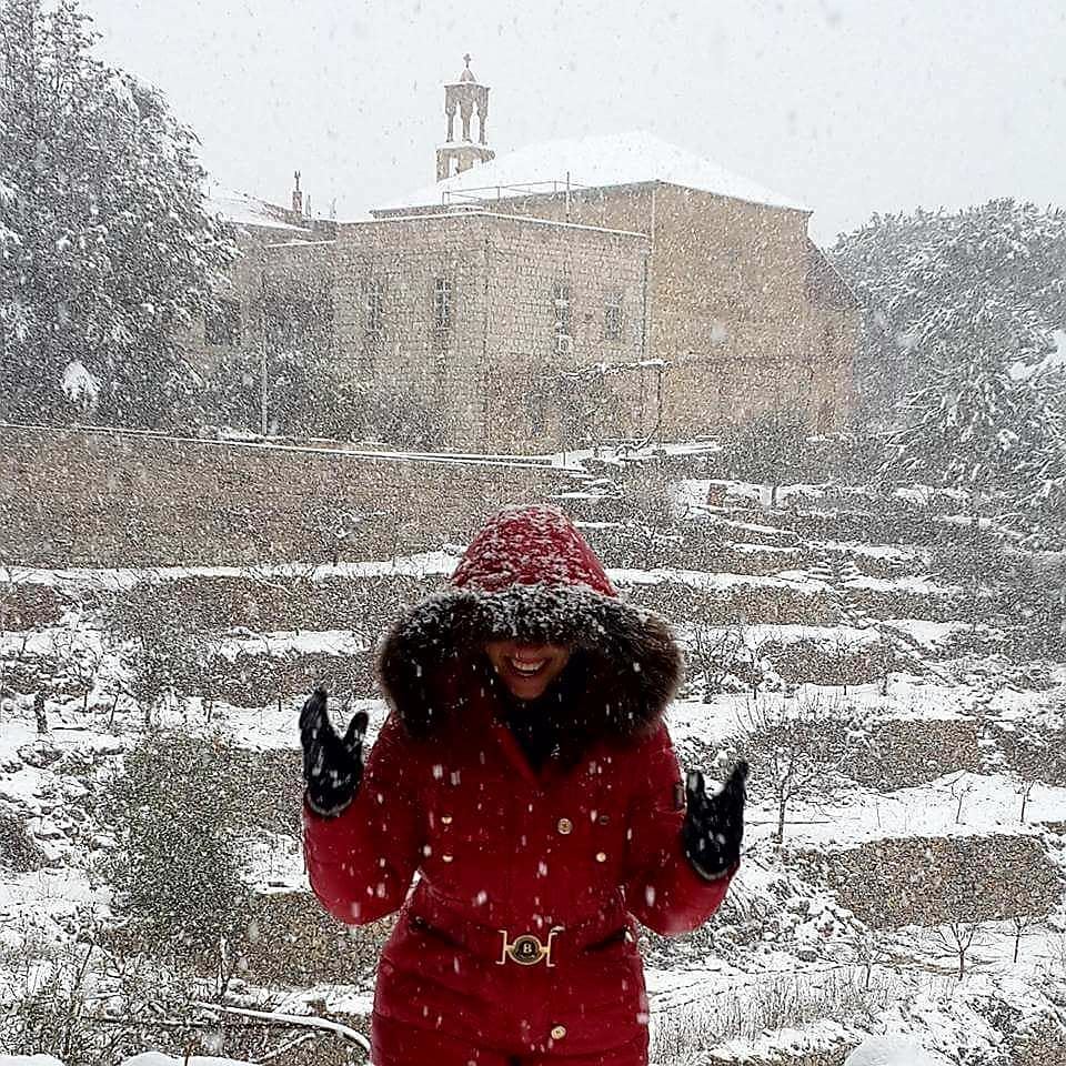 "There's just something beautiful about walking in snow that nobody else... (Beït Chabâb, Mont-Liban, Lebanon)
