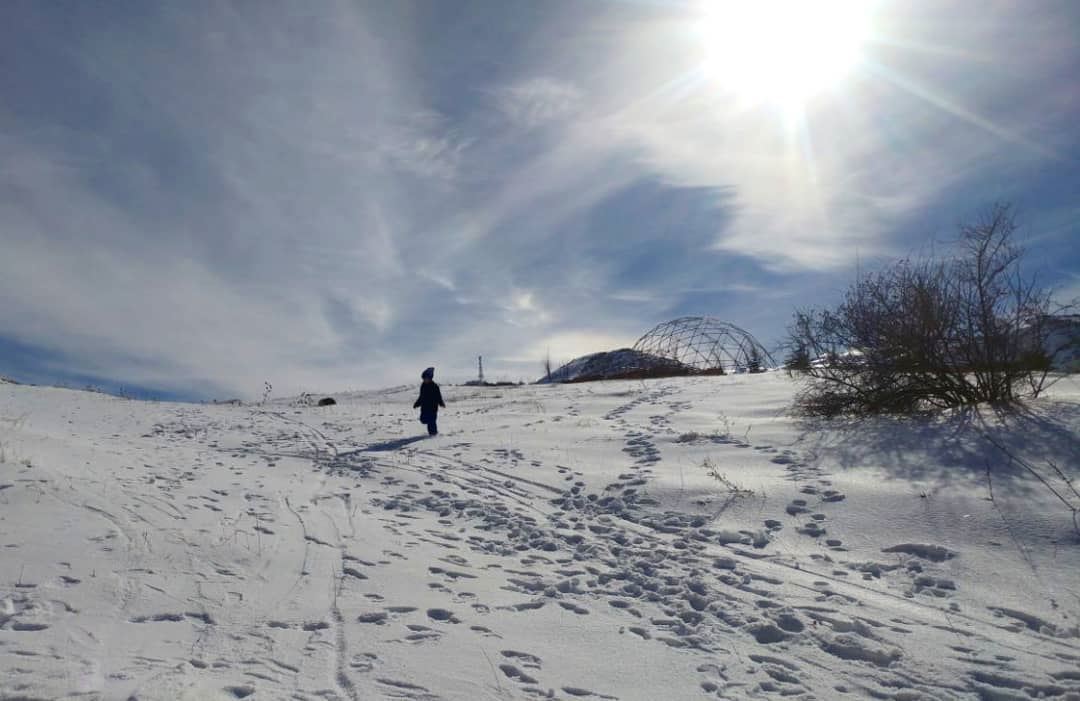 There's just something beautiful about walking in snow that nobody else... (Kfardebian,Mount Lebanon,Lebanon)