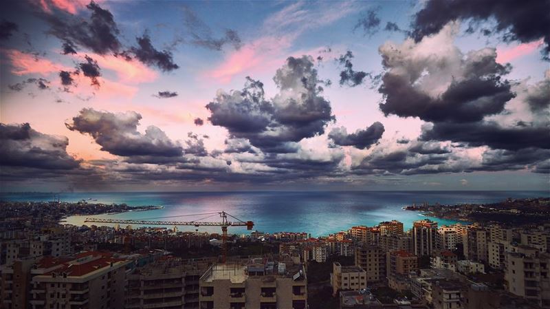 This is how the  Mediterranean looked like this  morning just around ... (جونية - Jounieh)