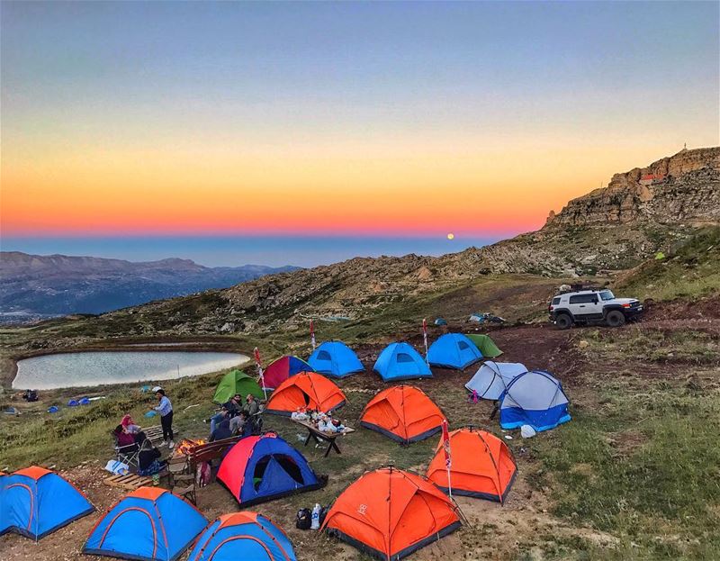 This is how we do it! ⛺️🌲 ... (Akoura, Mont-Liban, Lebanon)