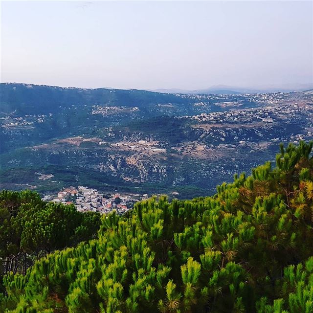 This view from Qarnayel my village you can see Bzebdine down in front...