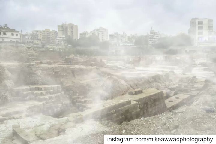 This was the great roman wall of the old city Beirut, it was demolished...