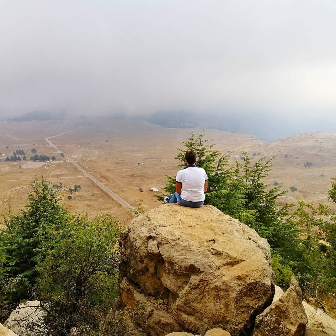  throwbackI enjoyed the view in fog weather 😌💚Have a happy weekend... (Falougha, Mont-Liban, Lebanon)