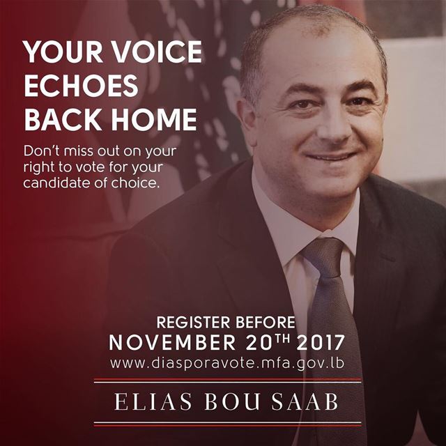 To all  Lebanese abroad, claim your right to  vote and for your voices to... (Lebanon)