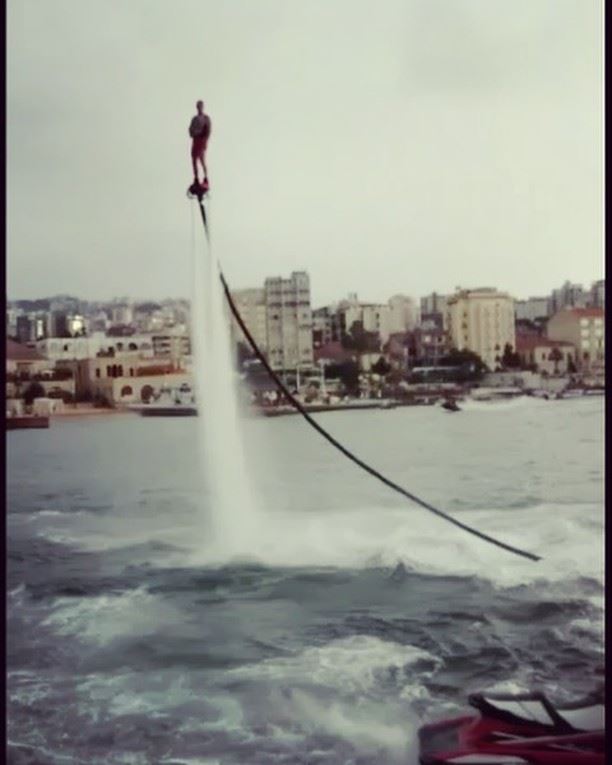 To double your backflip You got to triple your effort  flyboard ... (Joünié)