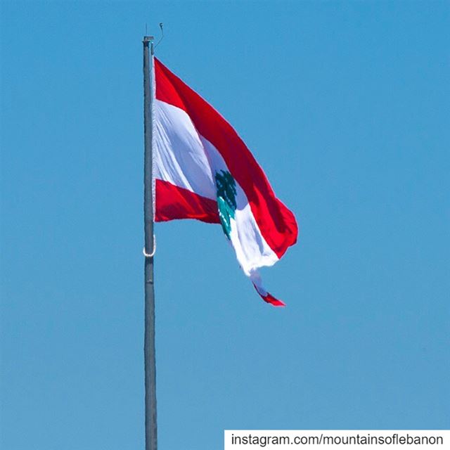 Today just loving the Lebanon Flag flapping high over a Blue Summer Sky...... (Beirut, Lebanon)