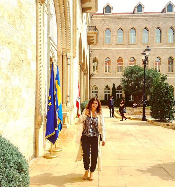 Today the Grand Serail was wearing the colours of Sweden as H.E. Victoria,... (Grand Serail)