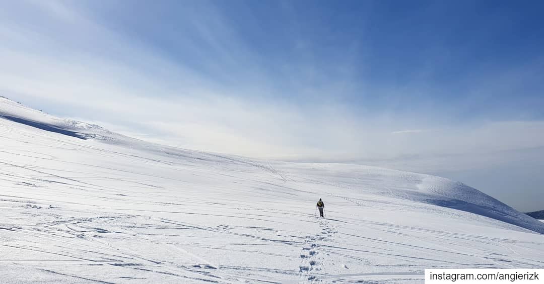Trails on white canvas ❄... lebanon  zaarour  zaarourclub  winter ... (Zaarour)