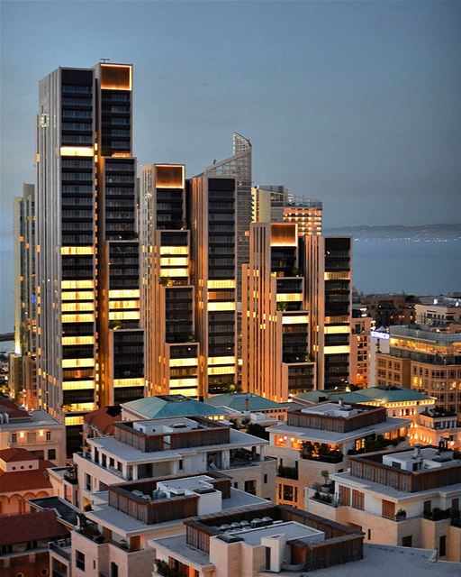 Twilights with our beautiful buildings .......... lebanon  beirut ... (Beirut, Lebanon)